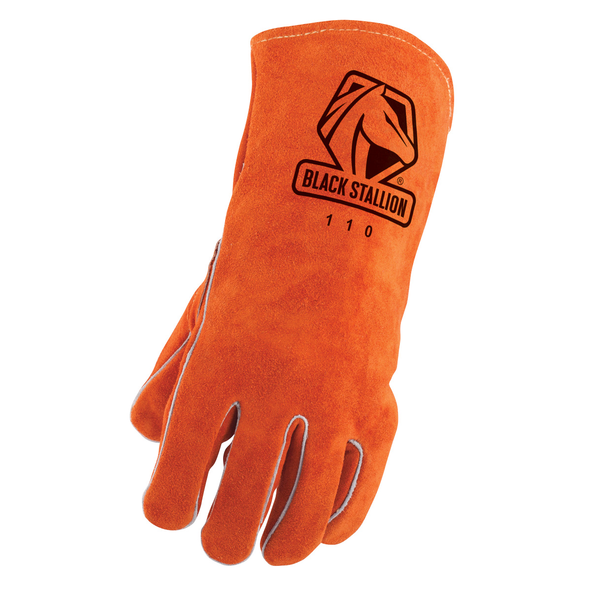 Black Stallion® 110LH Split Cowhide Standard Duty StickWelding Glove- Size L